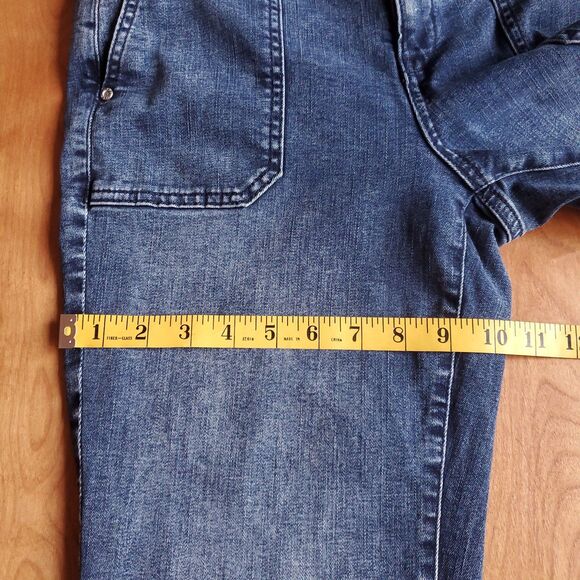 NYDJ Marilyn Straight Leg Blue Jeans Size 8 Sailor Pockets Lift Tuck Technology - Picture 11 of 12